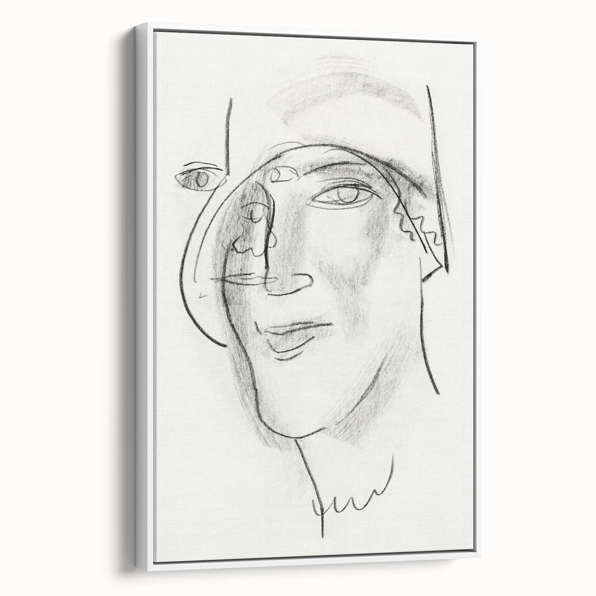 Expressionist Art - "Woman's Head and Face" by Leo Gestel - Charcoal Abstract