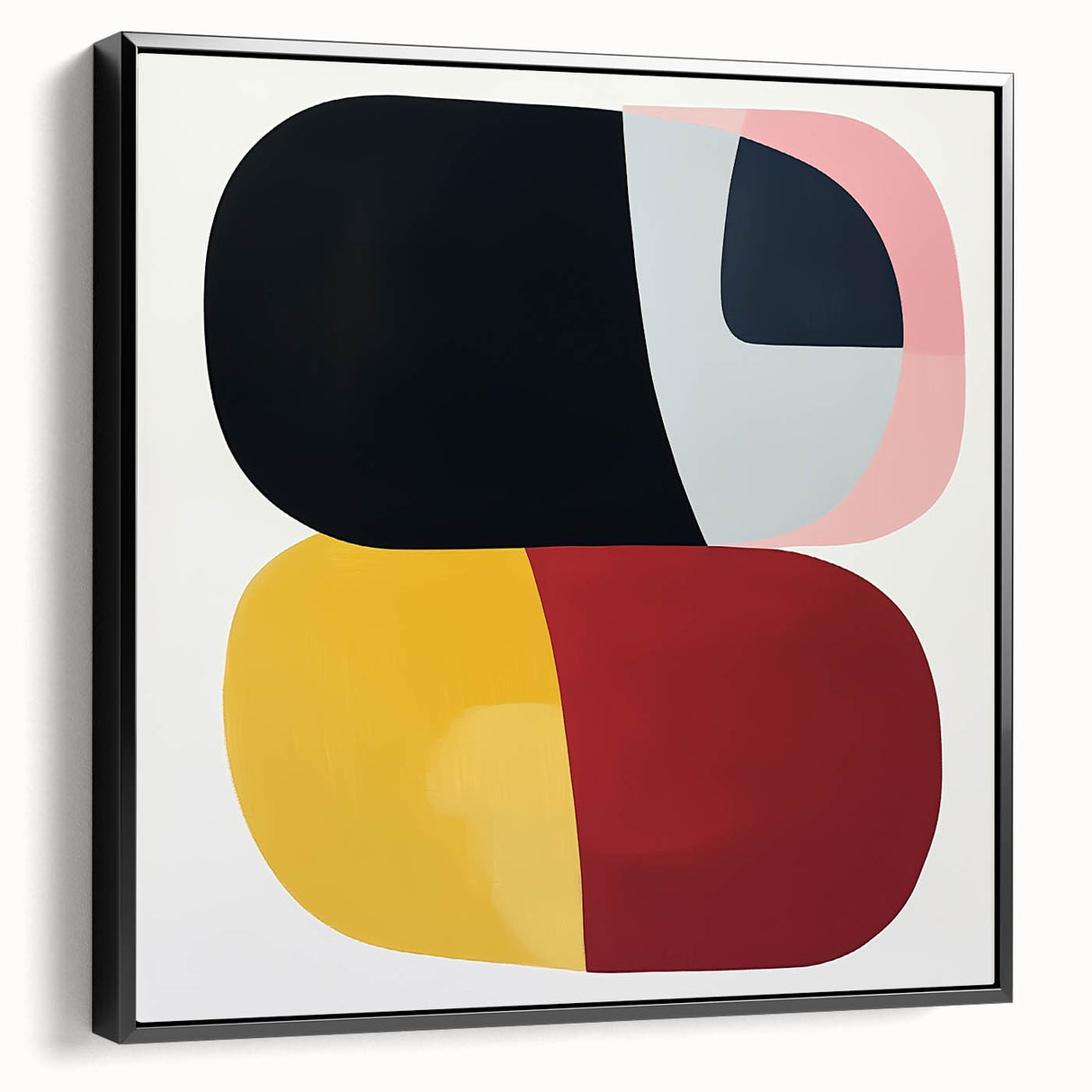 Abstract Art Prints – Bold Modern Color Blocks in Red and Yellow