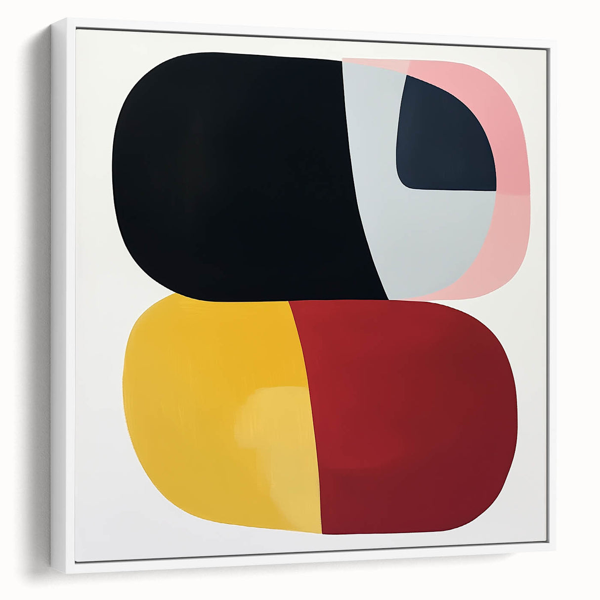 Abstract Art Prints – Bold Modern Color Blocks in Red and Yellow