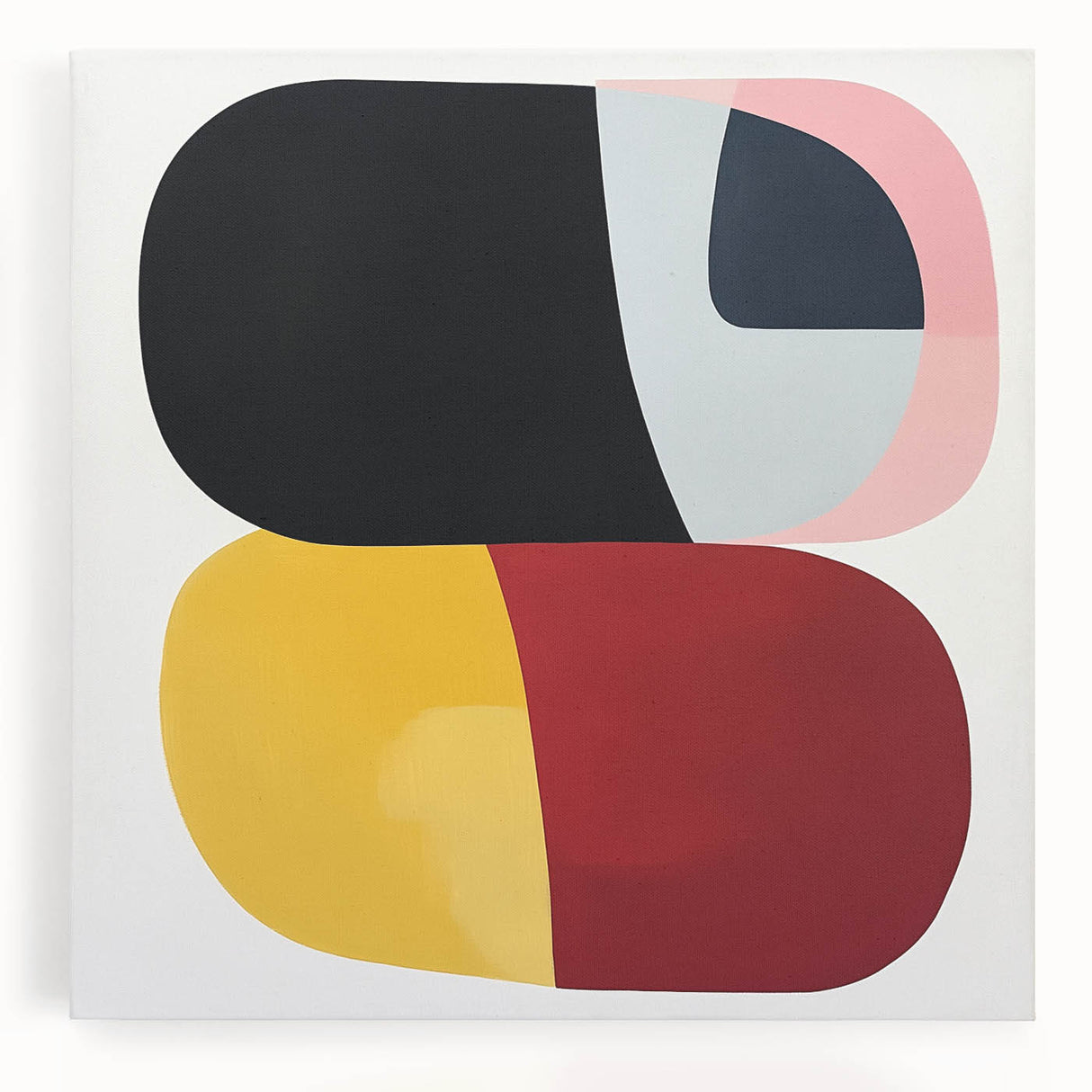 Abstract Art Prints – Bold Modern Color Blocks in Red and Yellow