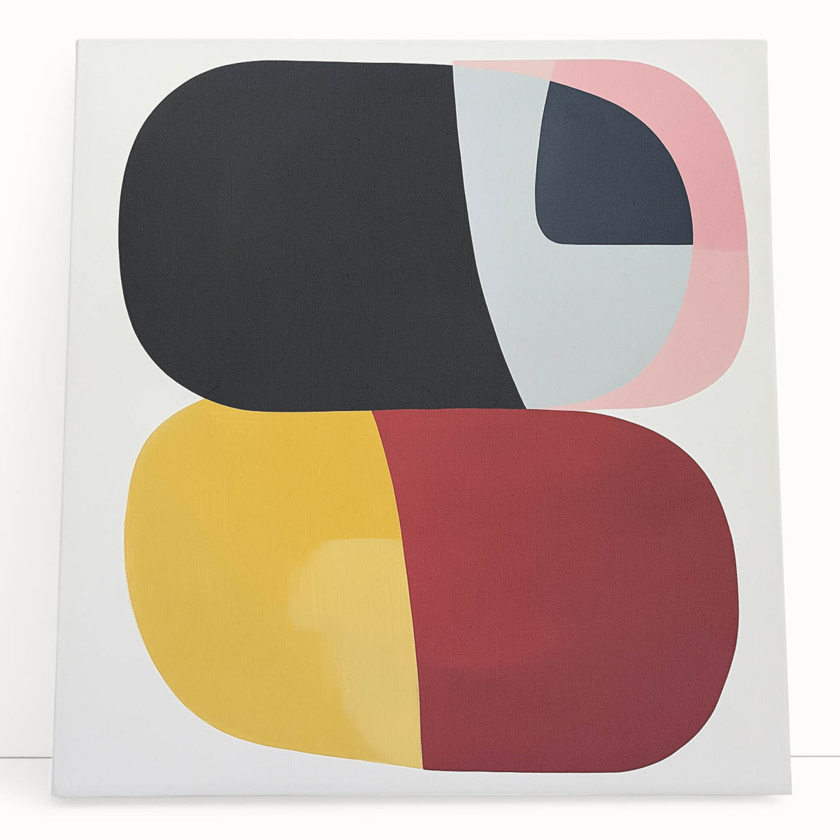 Abstract Art Prints – Bold Modern Color Blocks in Red and Yellow