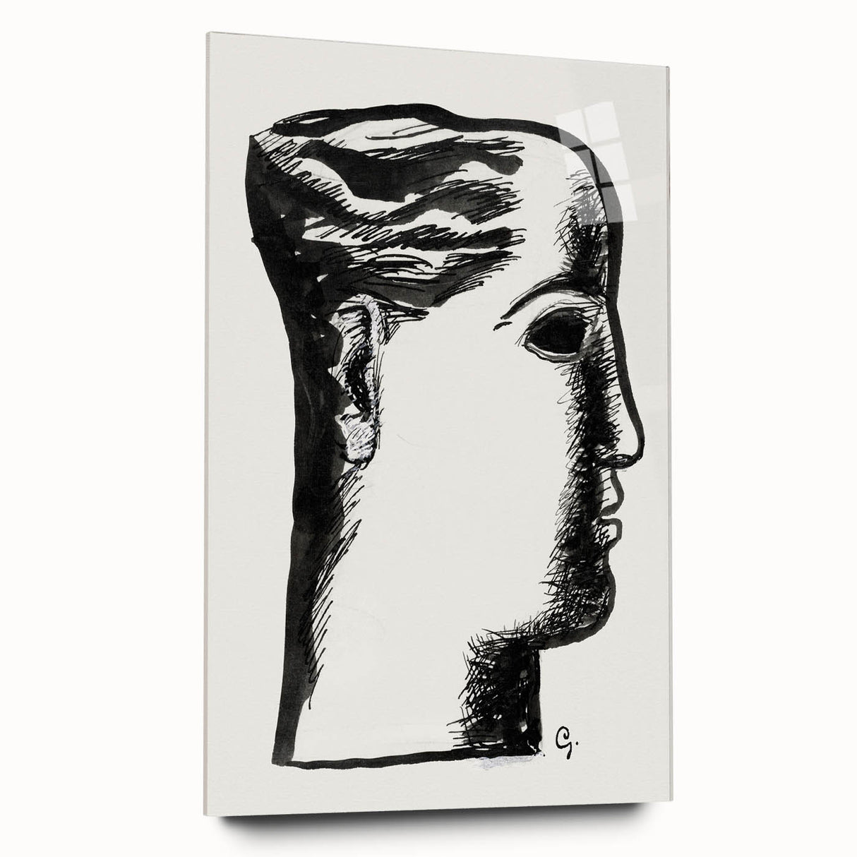 Expressionist Art - "Woman's Head" by Leo Gestel - Bold Profile Design