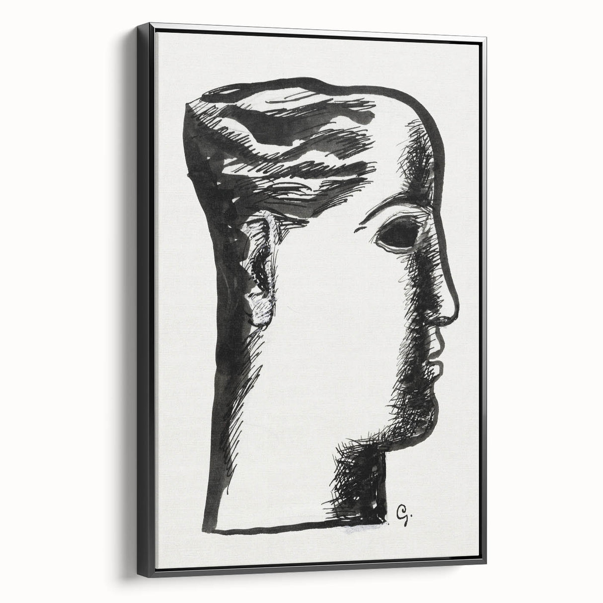 Expressionist Art - "Woman's Head" by Leo Gestel - Bold Profile Design