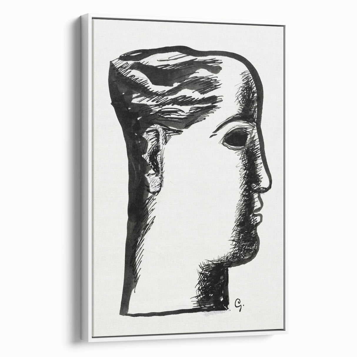 Expressionist Art - "Woman's Head" by Leo Gestel - Bold Profile Design