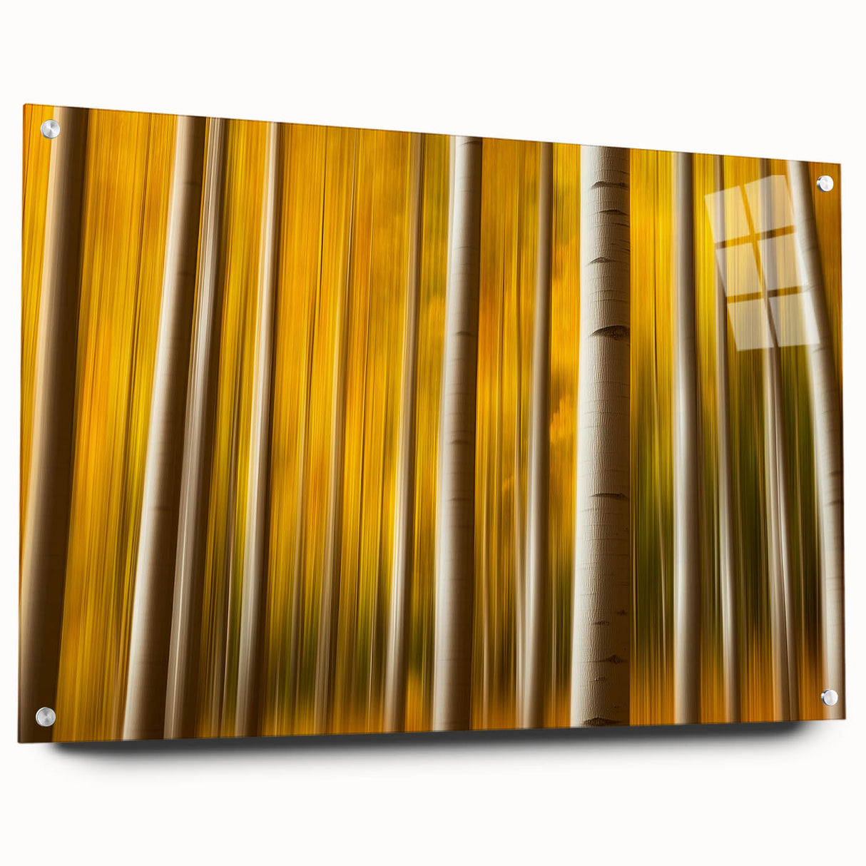 Golden Aspen Forest – Dynamic Abstract Autumn Motion Wall Art