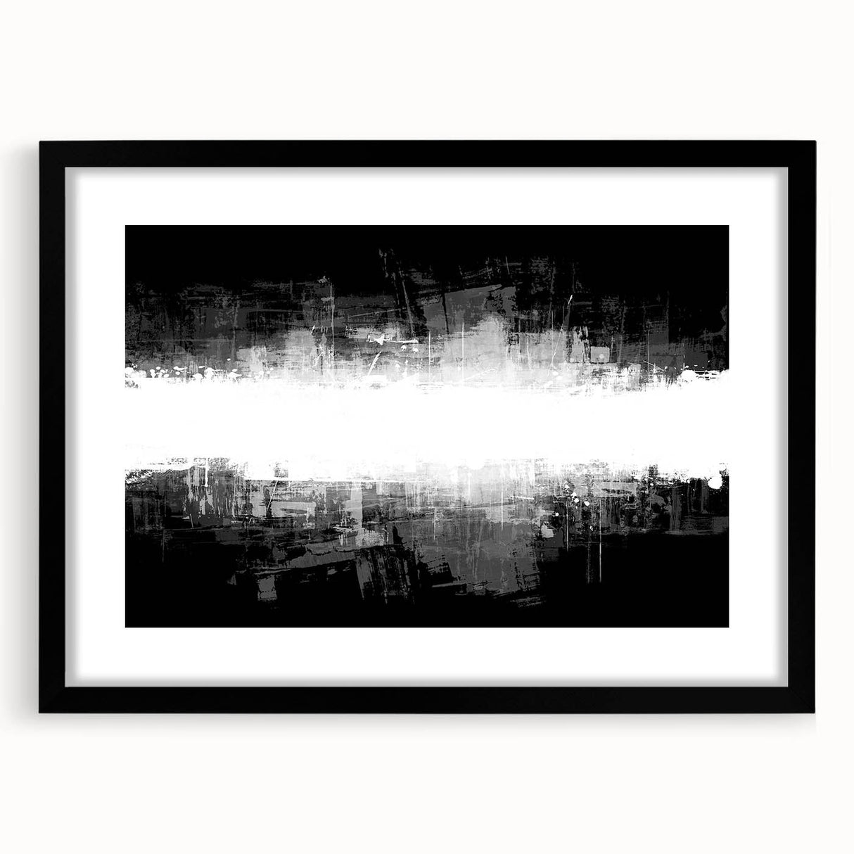 Modern Black and White Abstract Bedroom Wall Art – Framed & Canvas