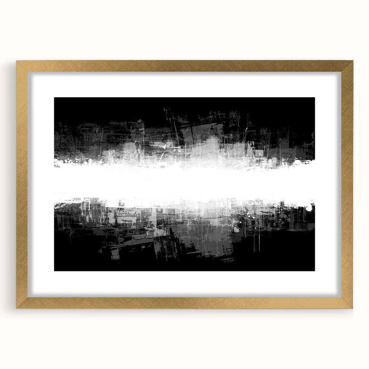 Modern Black and White Abstract Bedroom Wall Art – Framed & Canvas