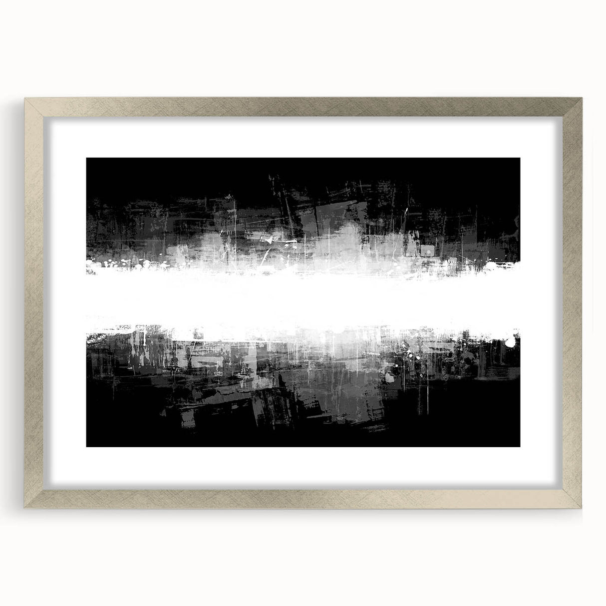 Modern Black and White Abstract Bedroom Wall Art – Framed & Canvas