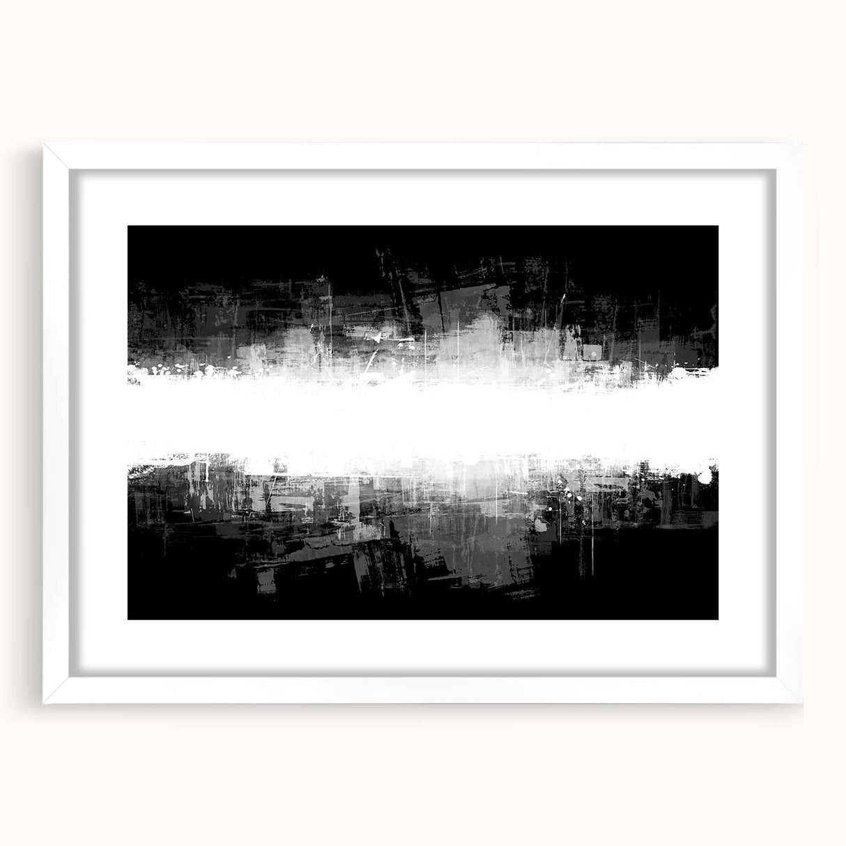 Modern Black and White Abstract Bedroom Wall Art – Framed & Canvas