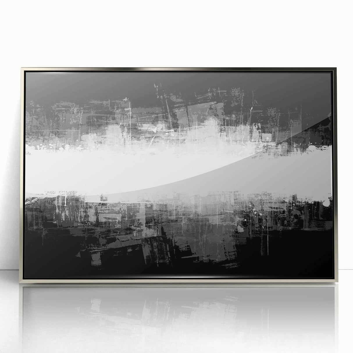 Modern Black and White Abstract Bedroom Wall Art – Framed & Canvas