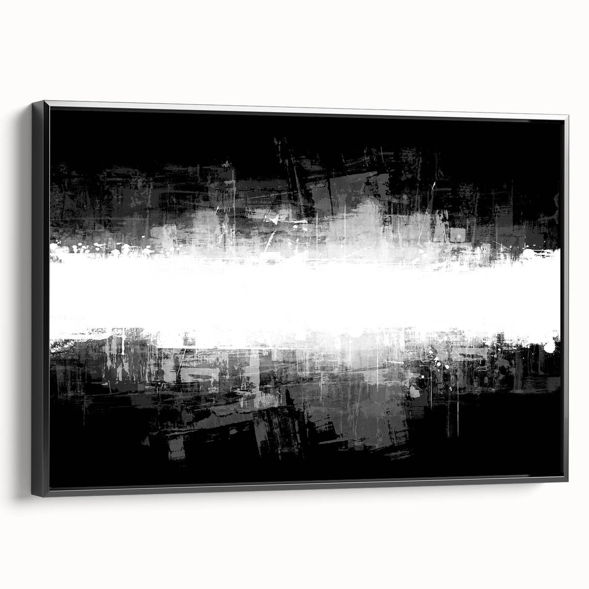 Modern Black and White Abstract Bedroom Wall Art – Framed & Canvas