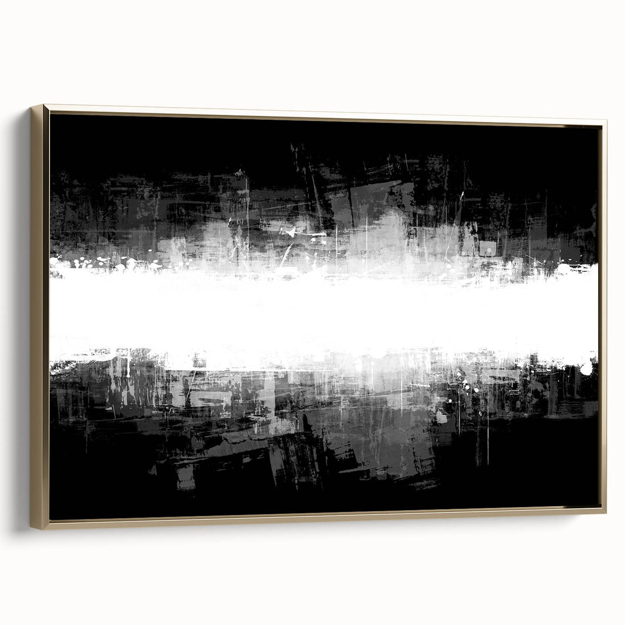 Modern Black and White Abstract Bedroom Wall Art – Framed & Canvas