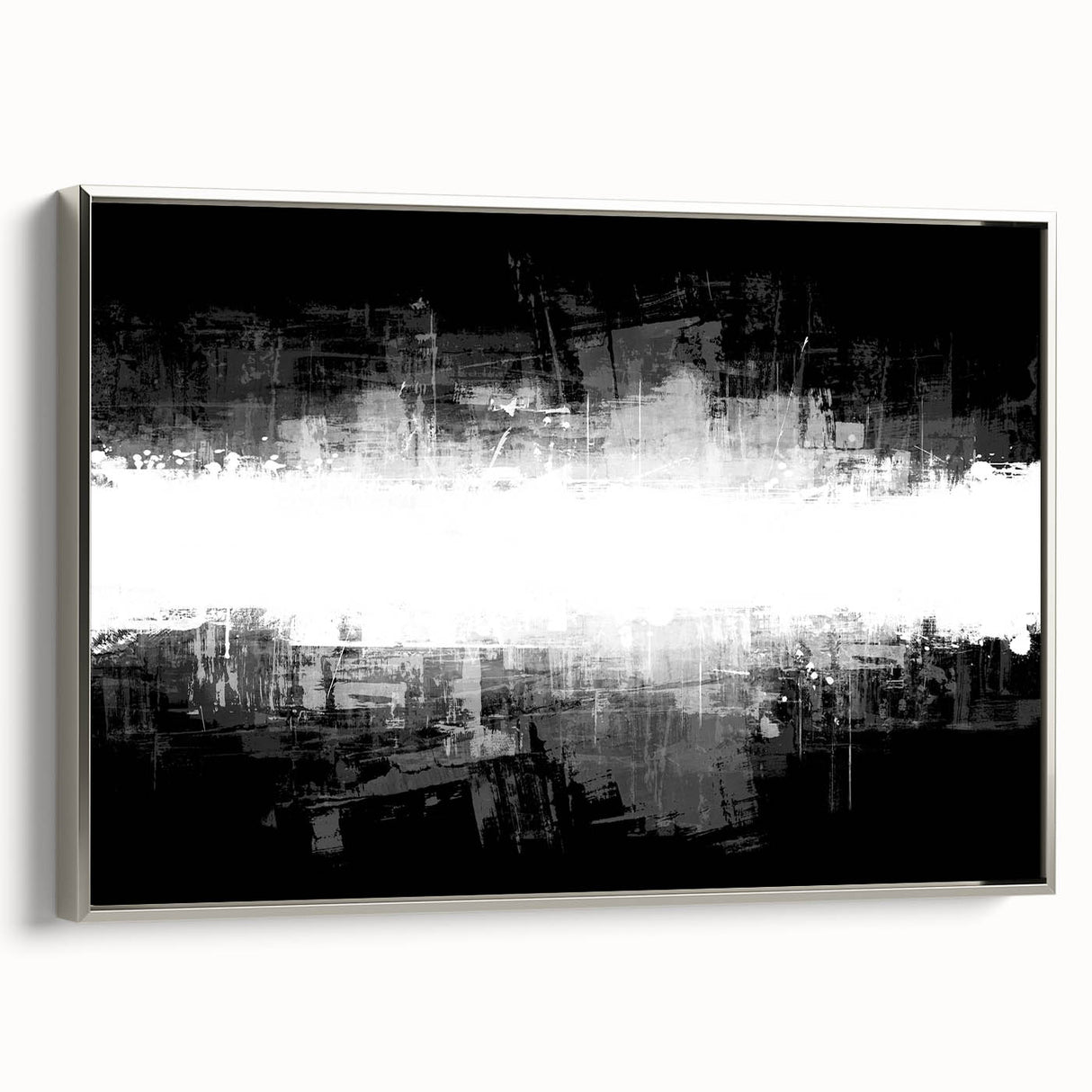 Modern Black and White Abstract Bedroom Wall Art – Framed & Canvas