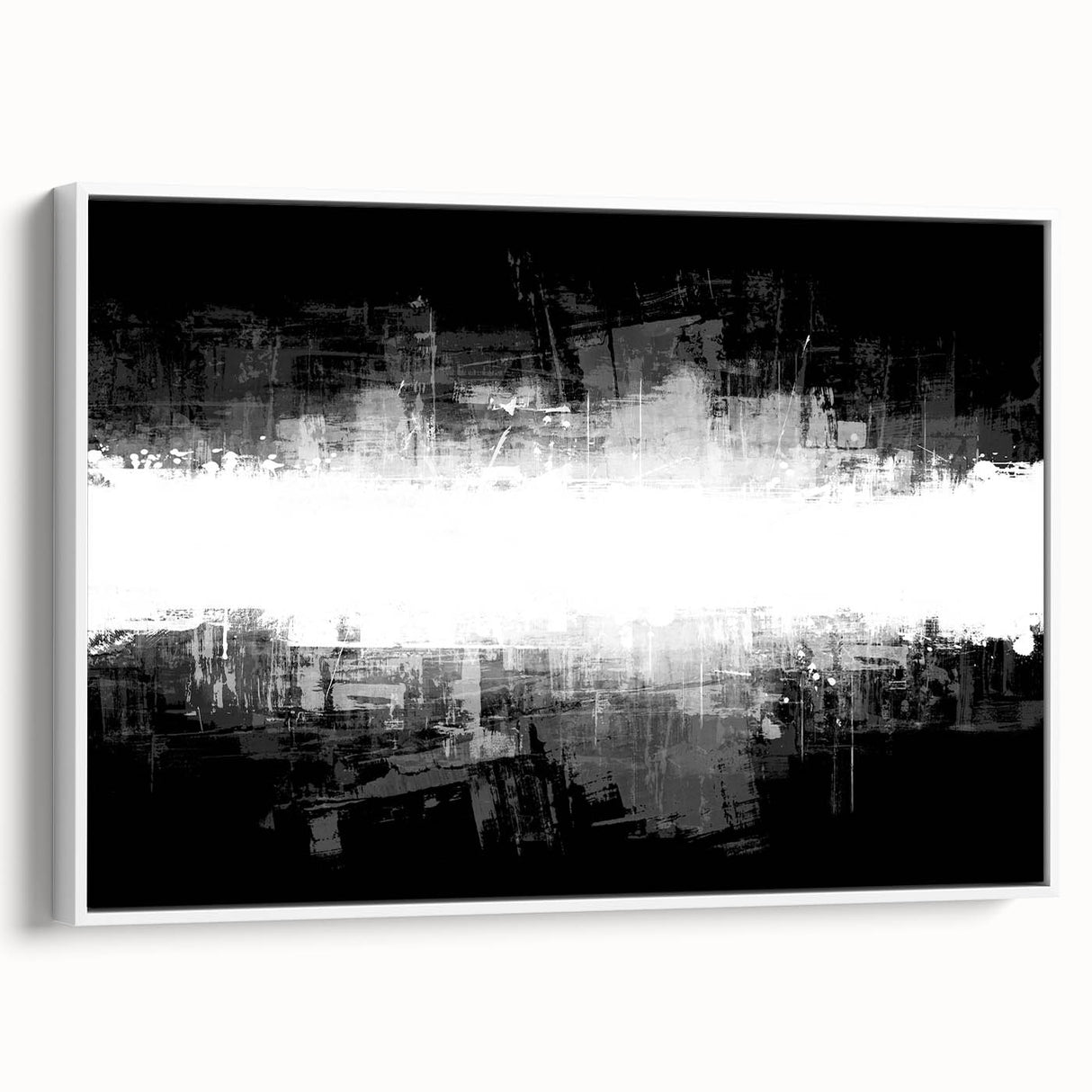 Modern Black and White Abstract Bedroom Wall Art – Framed & Canvas