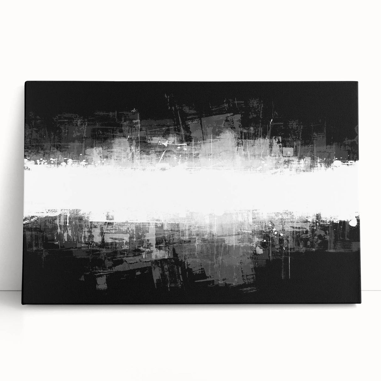 Modern Black and White Abstract Bedroom Wall Art – Framed & Canvas