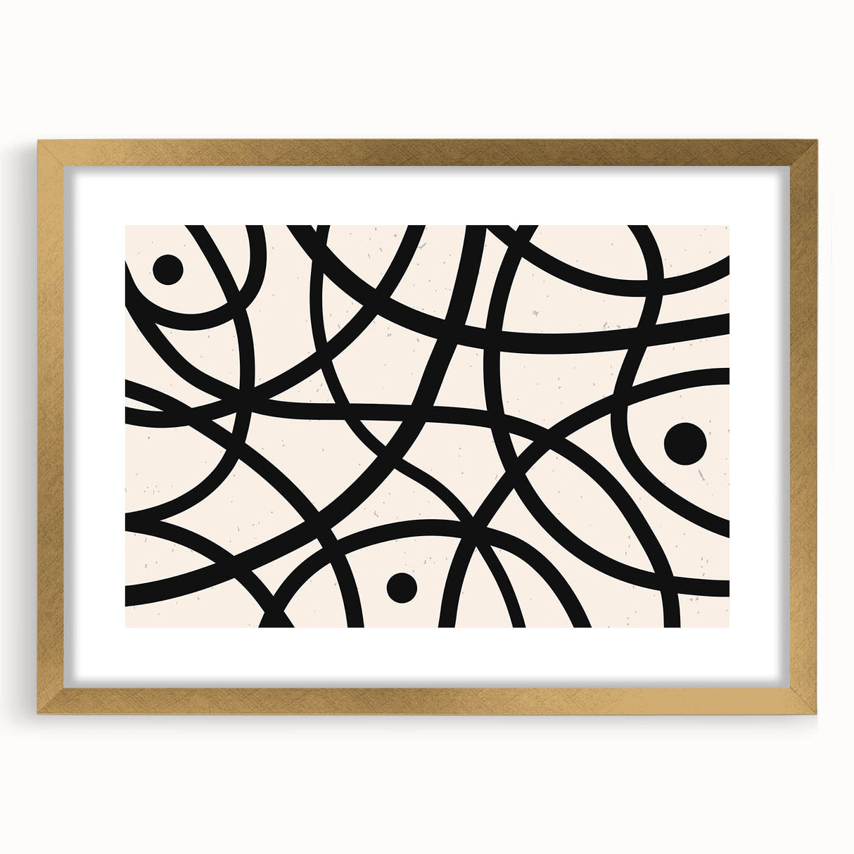 Modern Dining Room Art - Abstract Black and White Line Print