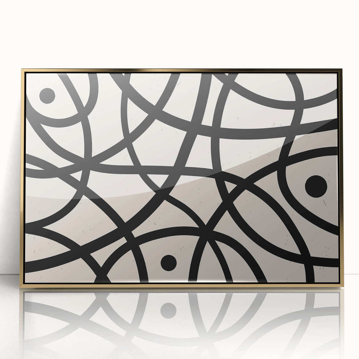 Modern Dining Room Art - Abstract Black and White Line Print