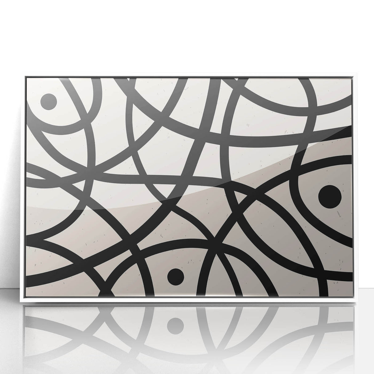 Modern Dining Room Art - Abstract Black and White Line Print