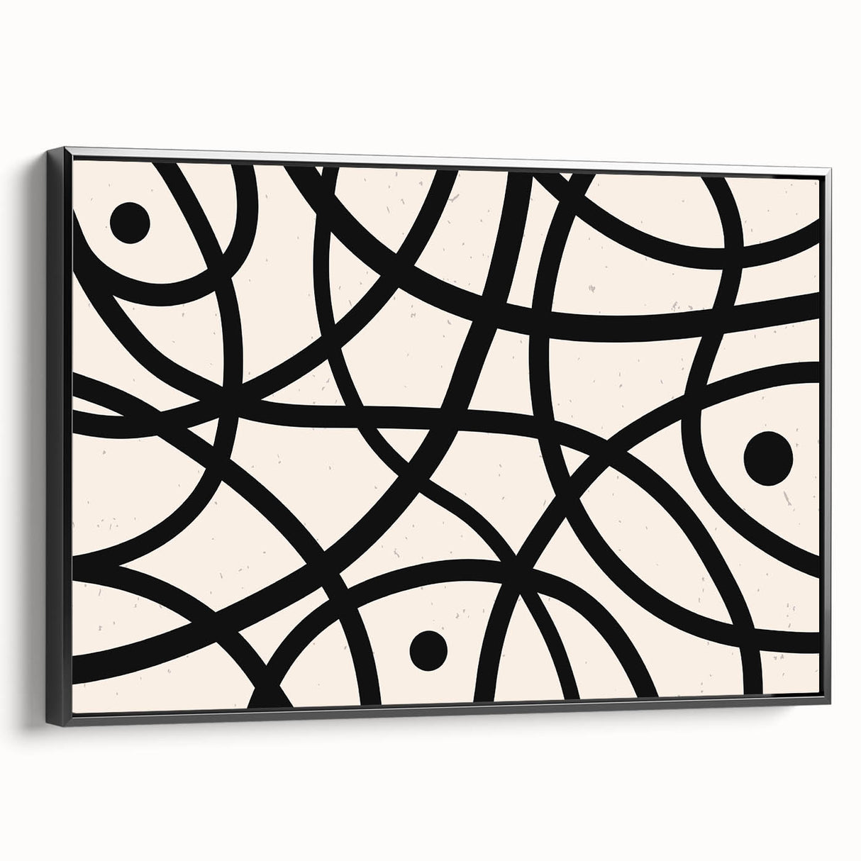 Modern Dining Room Art - Abstract Black and White Line Print