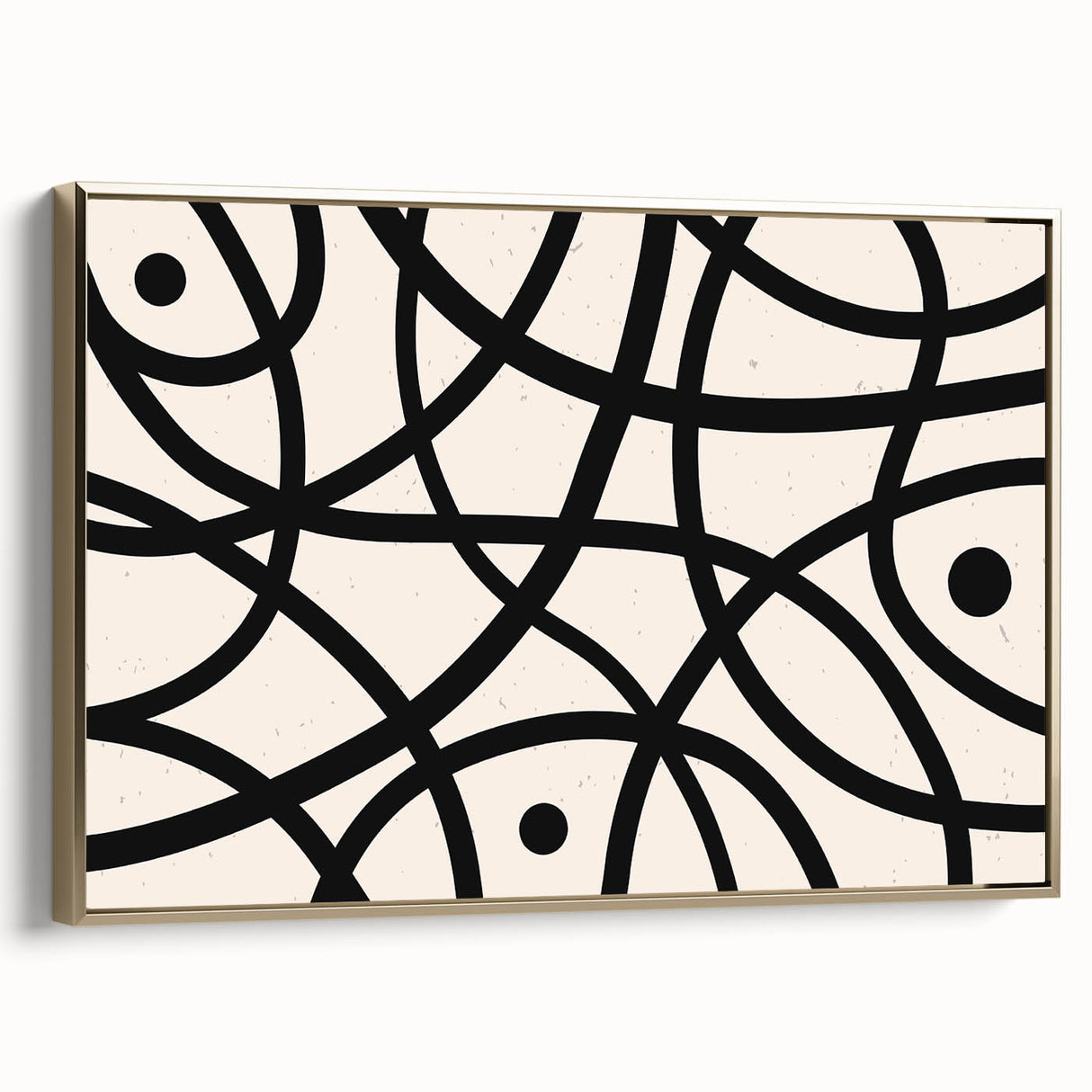 Modern Dining Room Art - Abstract Black and White Line Print
