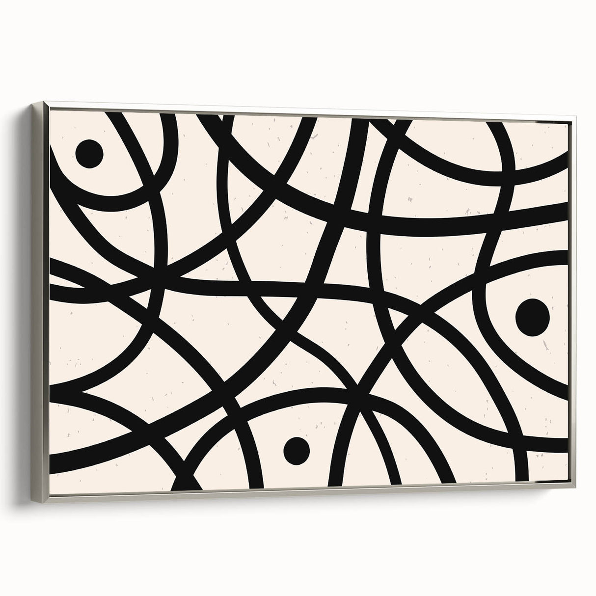 Modern Dining Room Art - Abstract Black and White Line Print