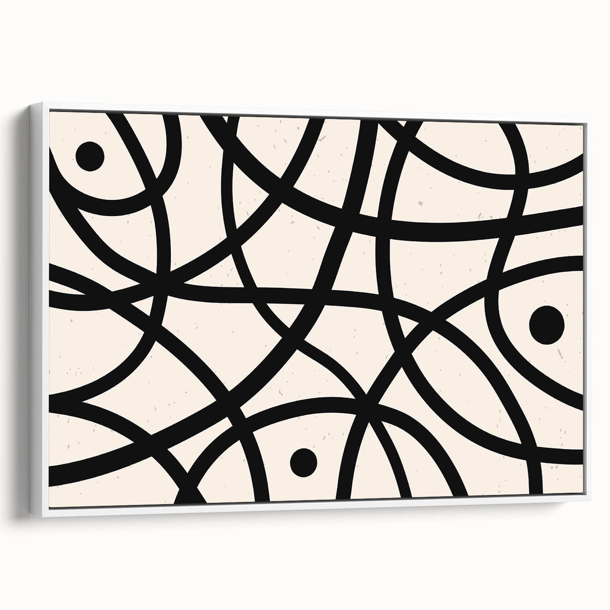 Modern Dining Room Art - Abstract Black and White Line Print
