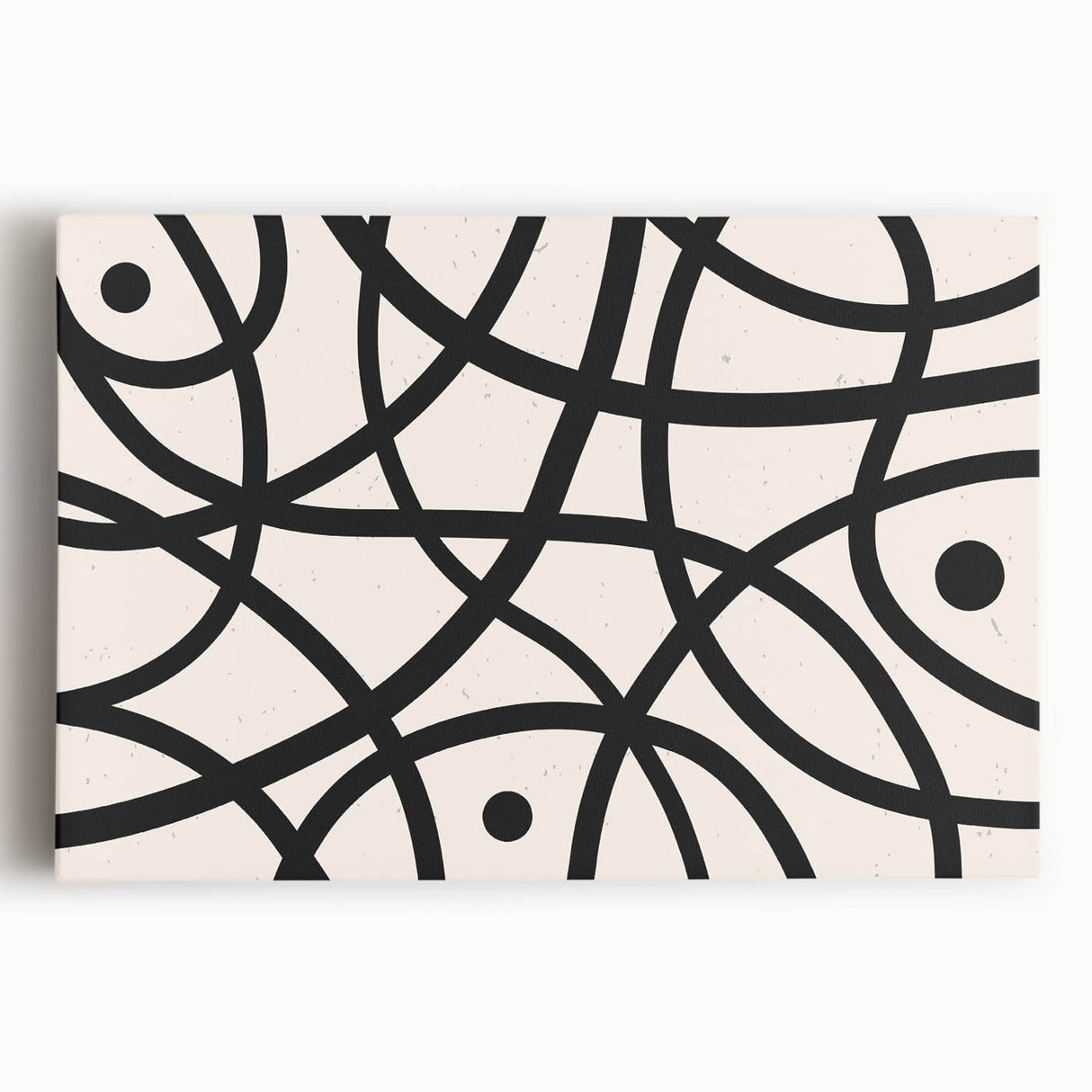 Modern Dining Room Art - Abstract Black and White Line Print