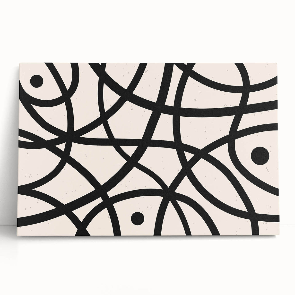 Modern Dining Room Art - Abstract Black and White Line Print