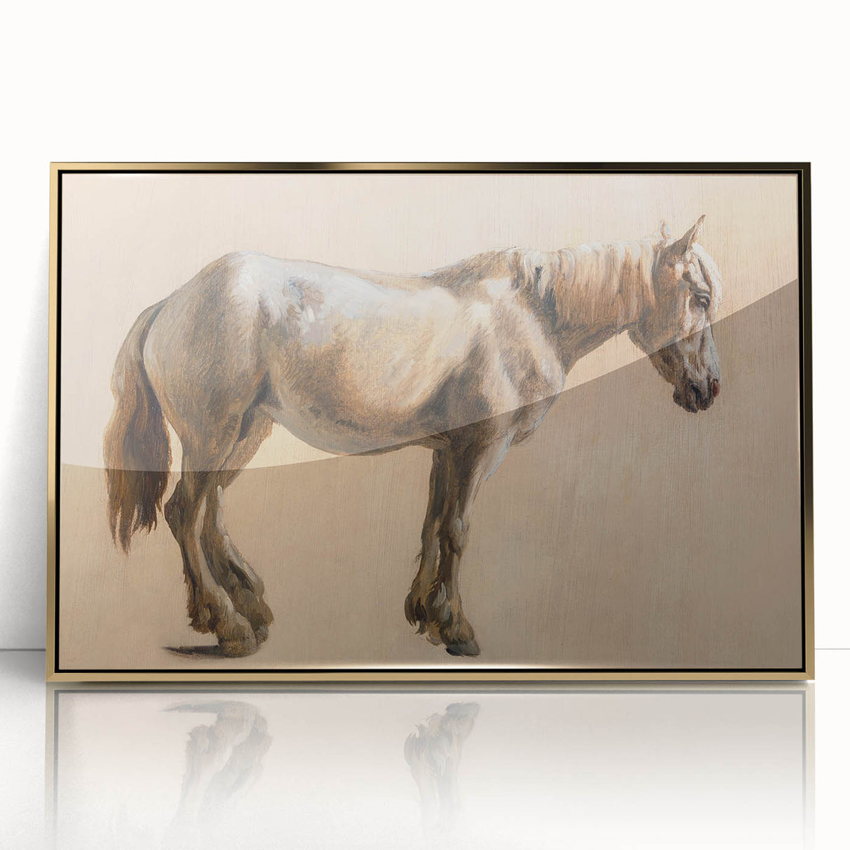Study of a Grey Horse - Romanticism Art by Jacques-Laurent Agasse