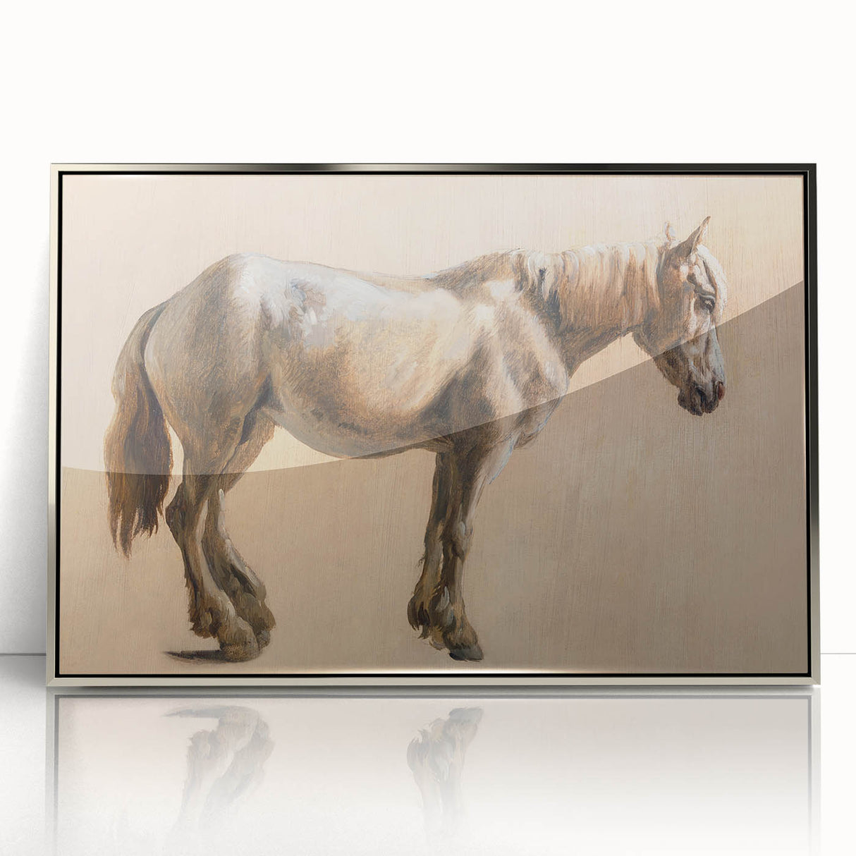 Study of a Grey Horse - Romanticism Art by Jacques-Laurent Agasse