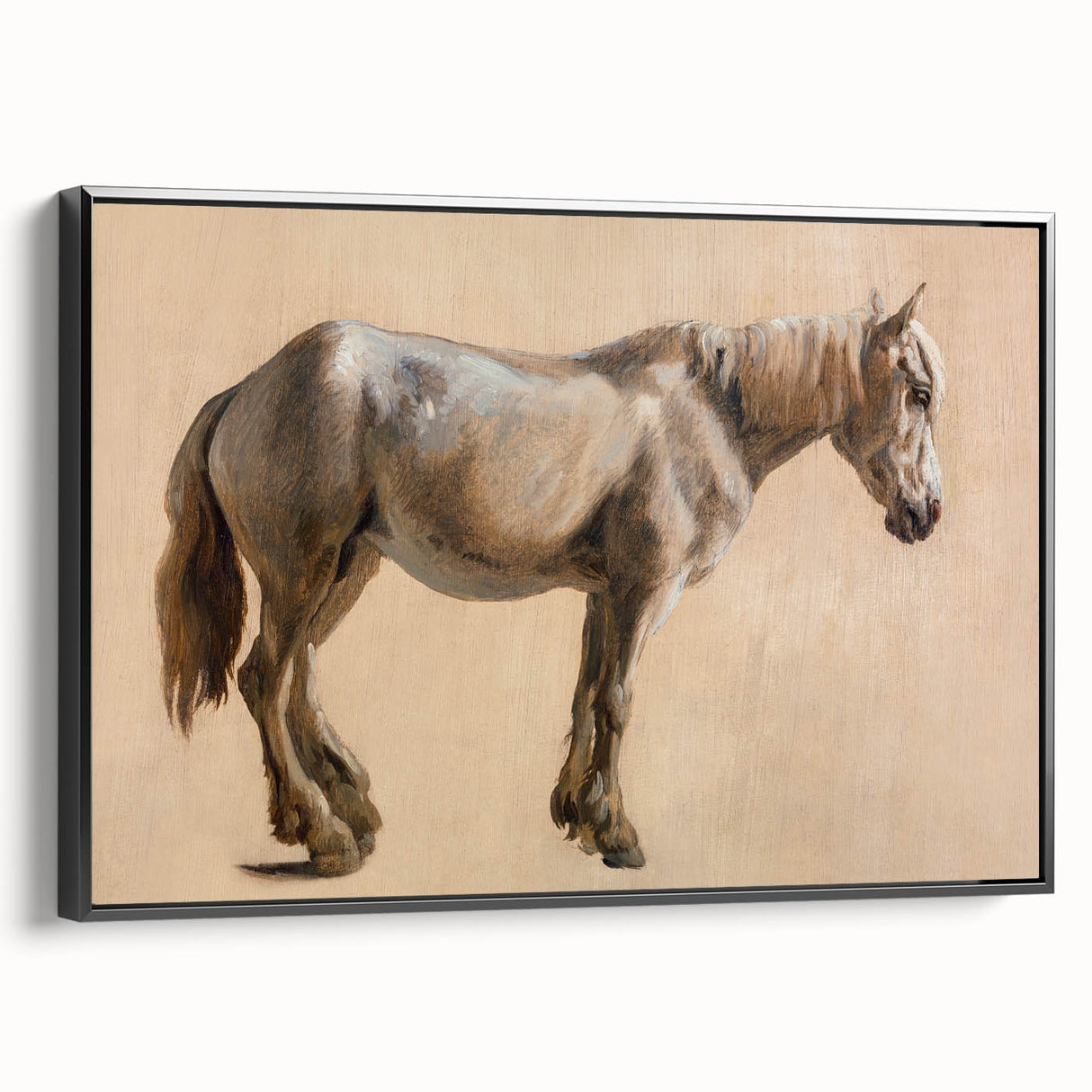 Study of a Grey Horse - Romanticism Art by Jacques-Laurent Agasse