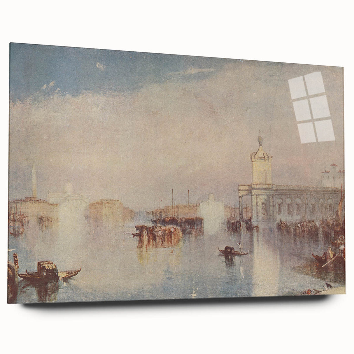 Romanticism Art: "Venice, The Dogana" Historical Landscape Canvas Print