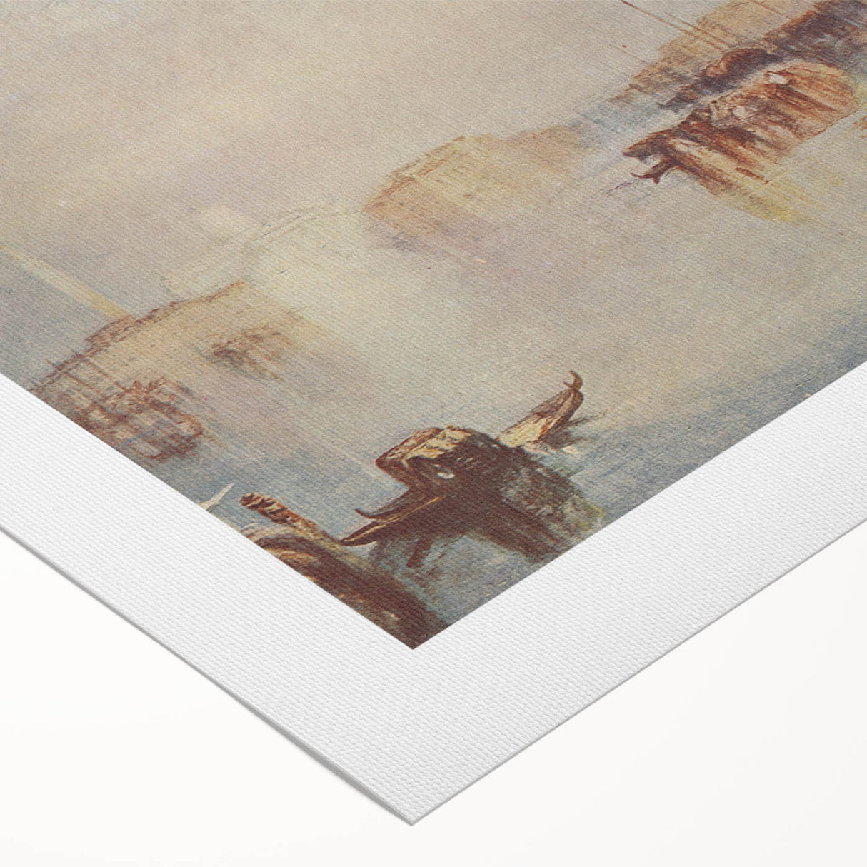Romanticism Art: "Venice, The Dogana" Historical Landscape Canvas Print