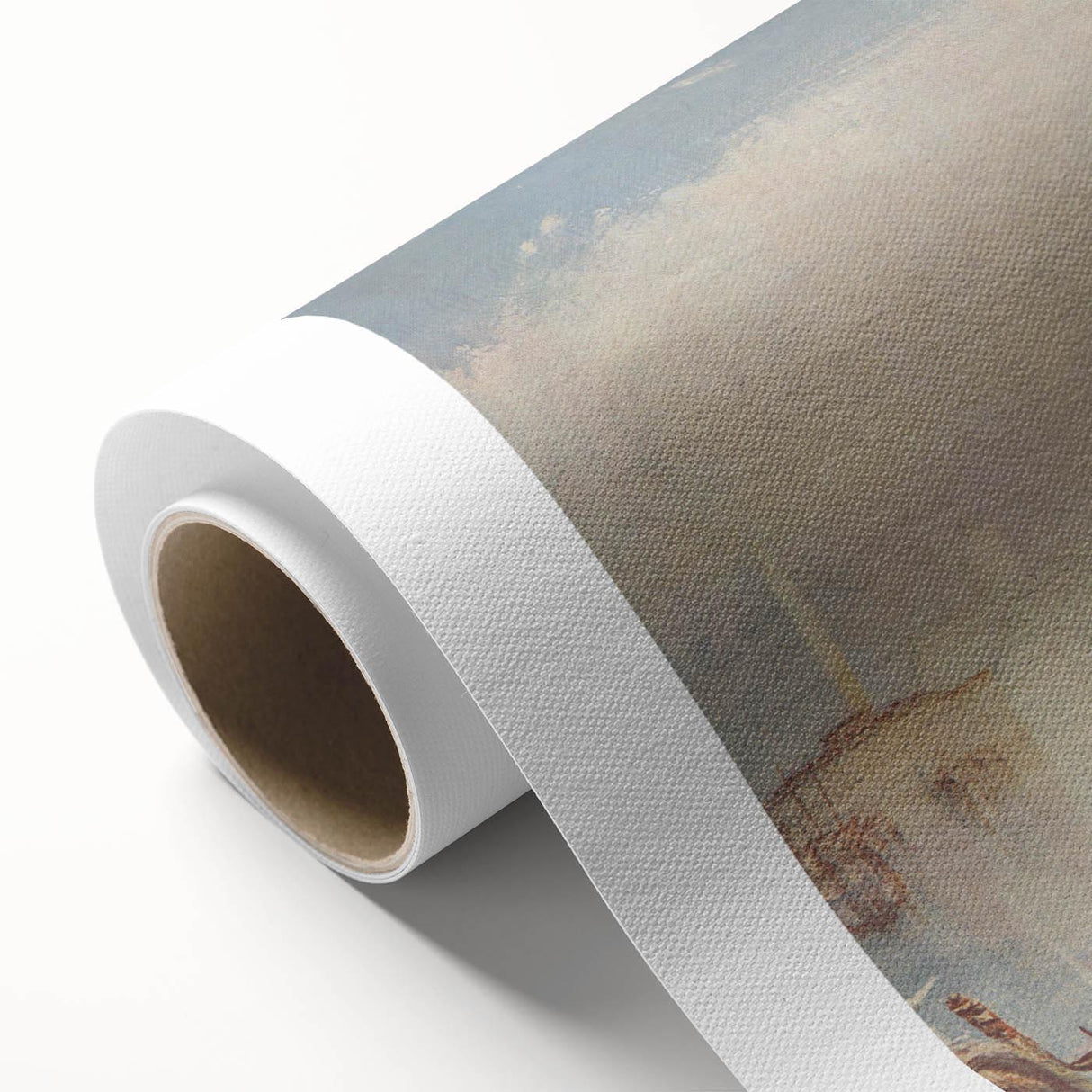 Romanticism Art: "Venice, The Dogana" Historical Landscape Canvas Print