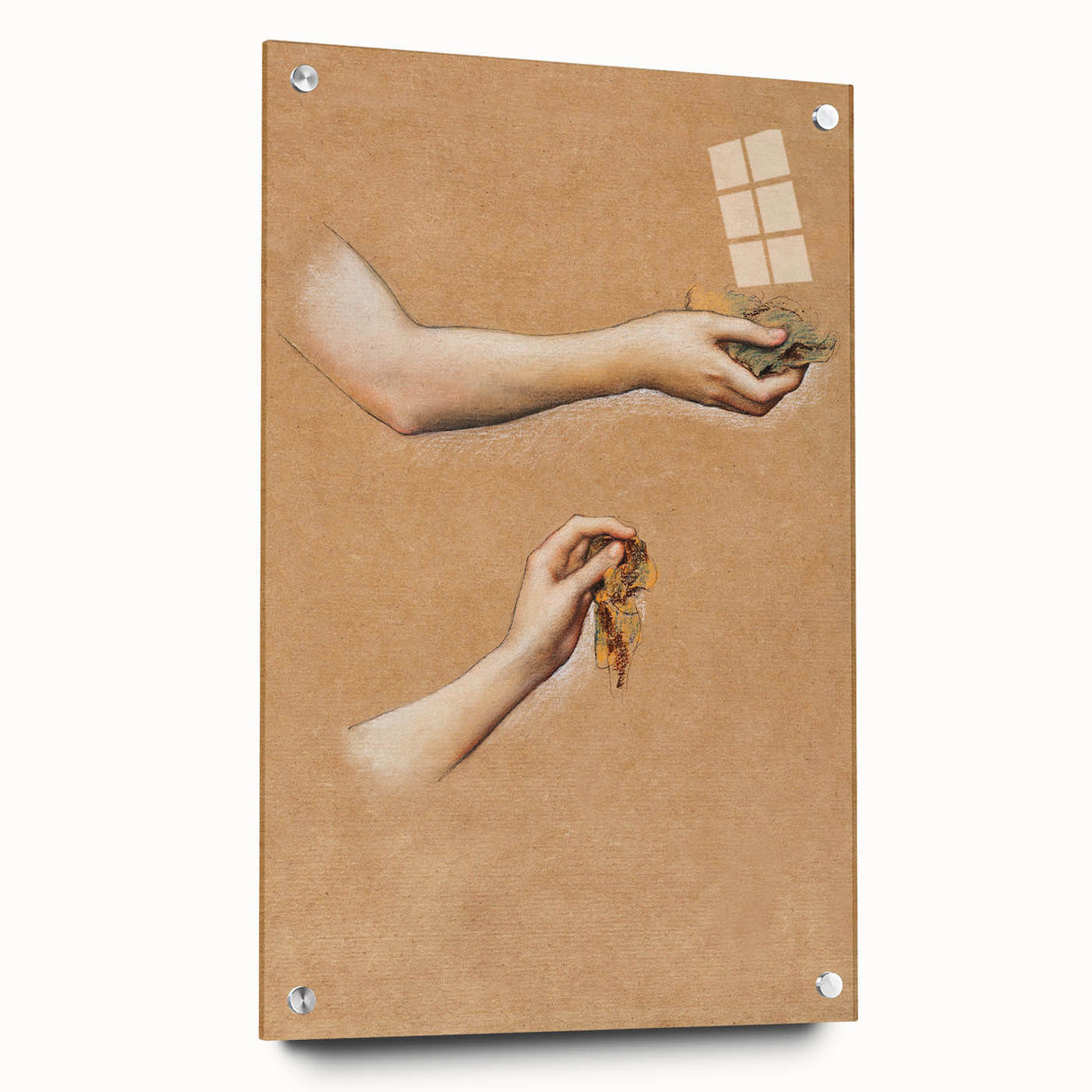 Romanticism Art: "Study of Arms" Sketch for Autumn Canvas Print