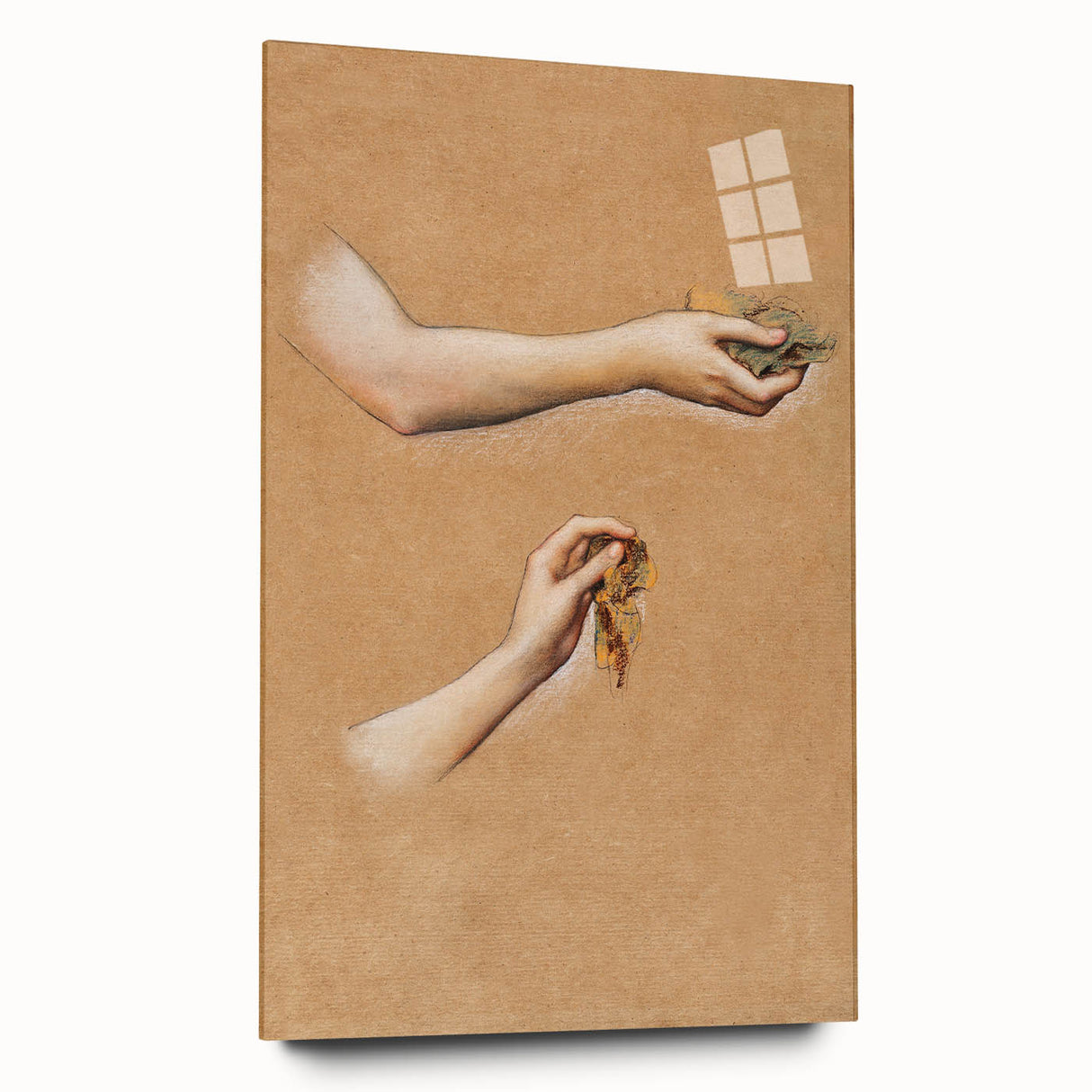 Romanticism Art: "Study of Arms" Sketch for Autumn Canvas Print