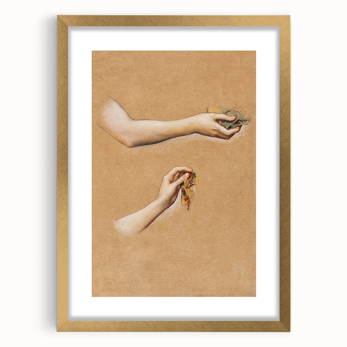 Romanticism Art: "Study of Arms" Sketch for Autumn Canvas Print
