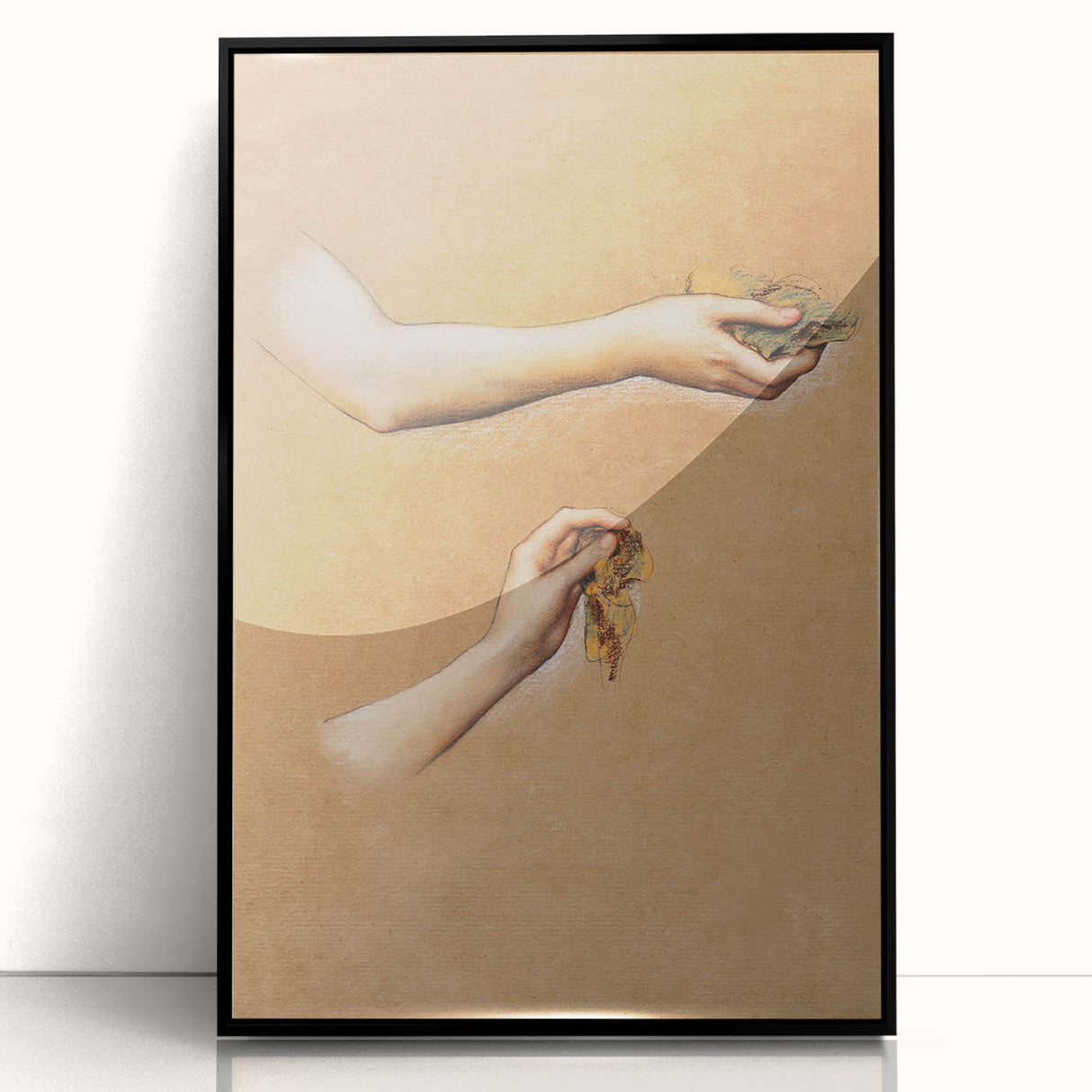 Romanticism Art: "Study of Arms" Sketch for Autumn Canvas Print