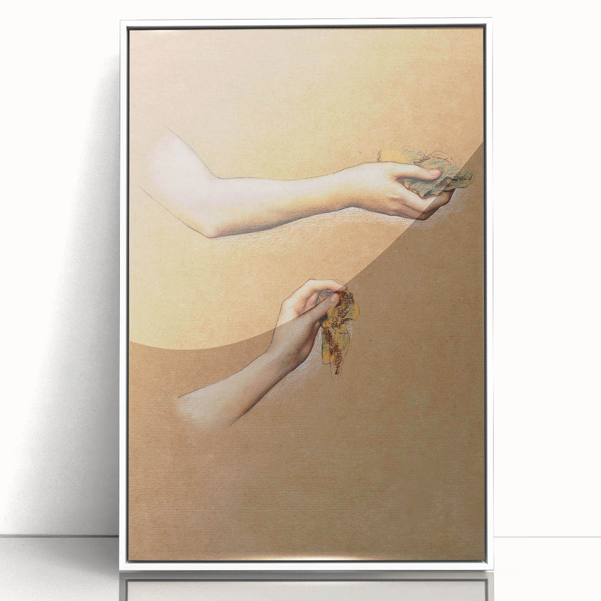 Romanticism Art: "Study of Arms" Sketch for Autumn Canvas Print