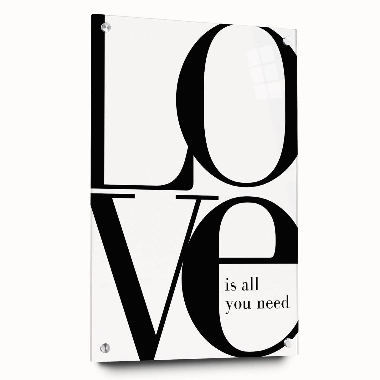 Modern Typography Wall Art - "LOVE" Inspirational Canvas Print