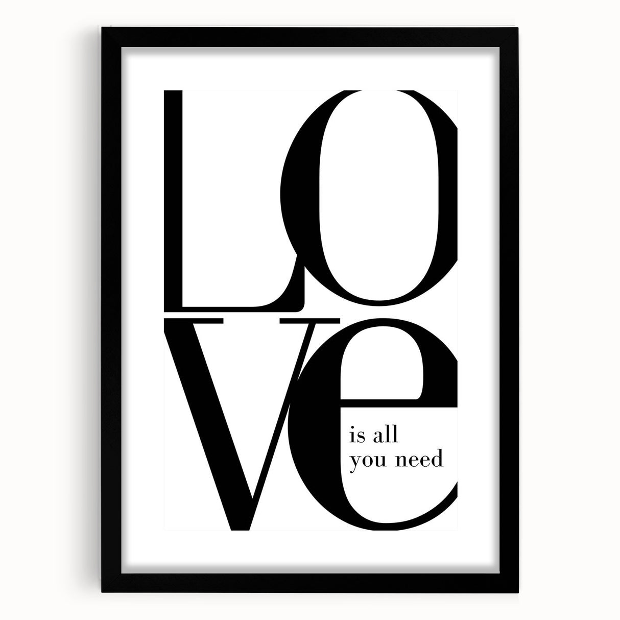 Modern Typography Wall Art - "LOVE" Inspirational Canvas Print