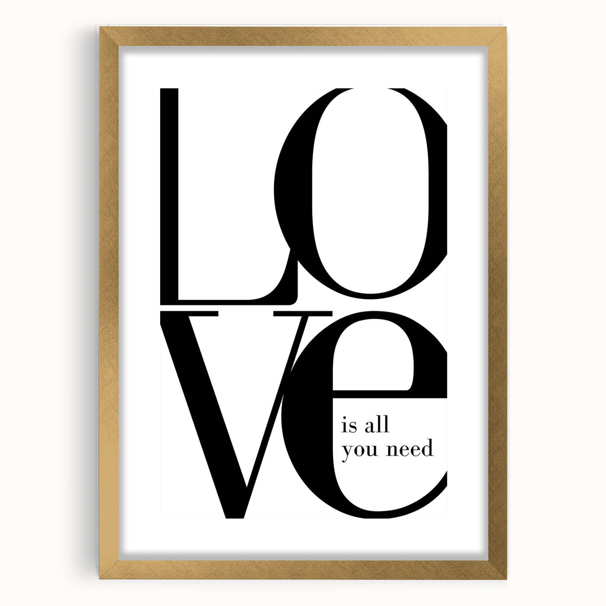 Modern Typography Wall Art - "LOVE" Inspirational Canvas Print