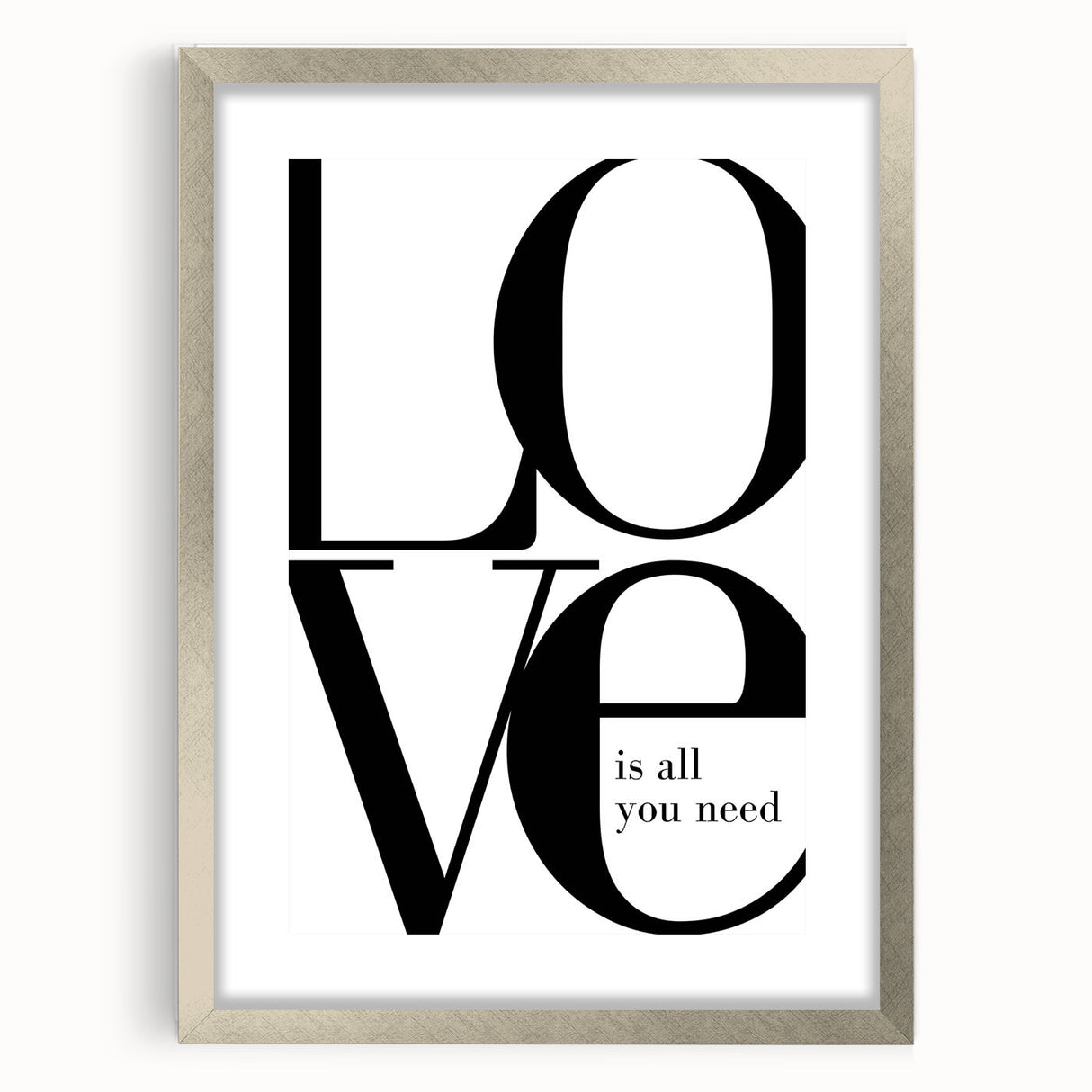 Modern Typography Wall Art - "LOVE" Inspirational Canvas Print