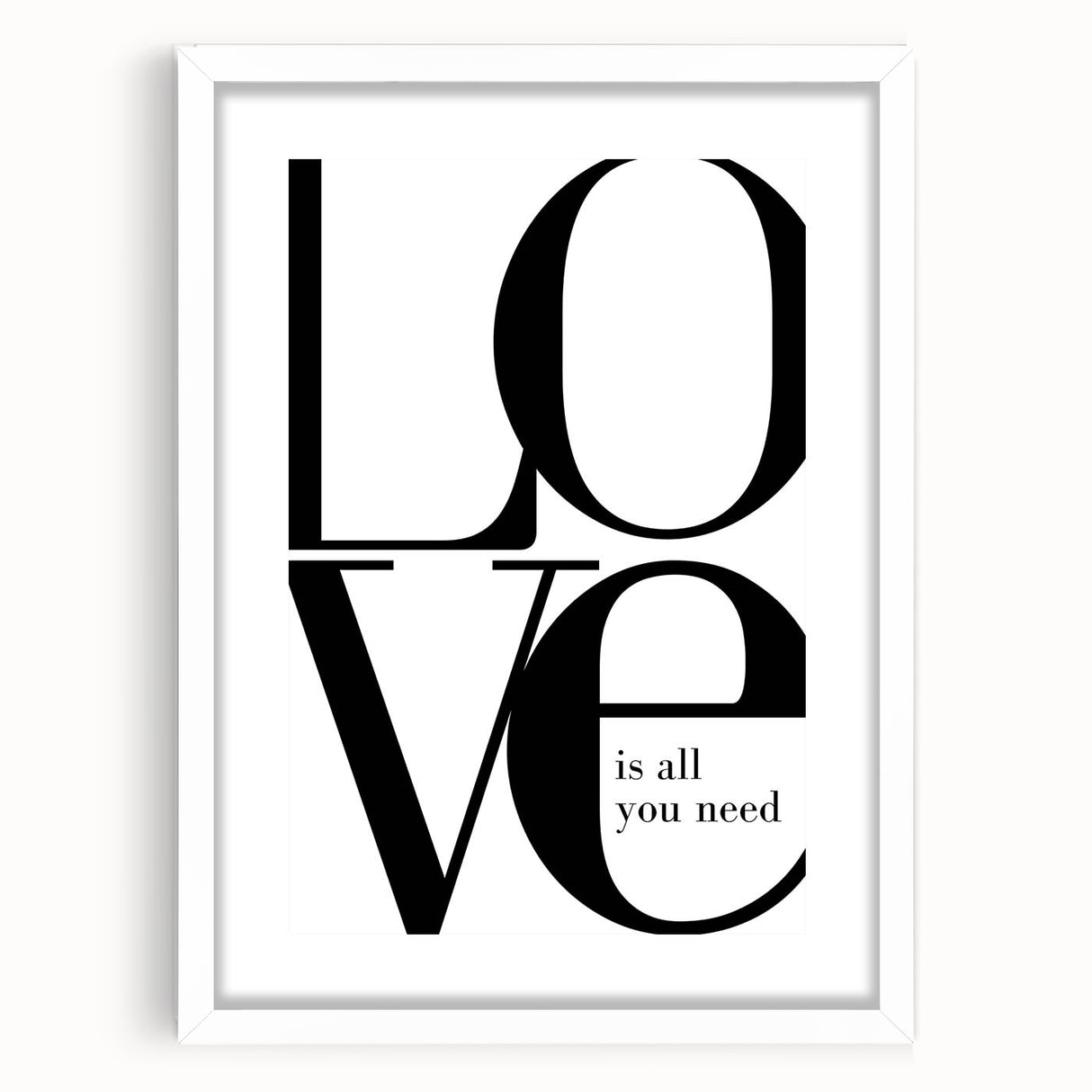 Modern Typography Wall Art - "LOVE" Inspirational Canvas Print