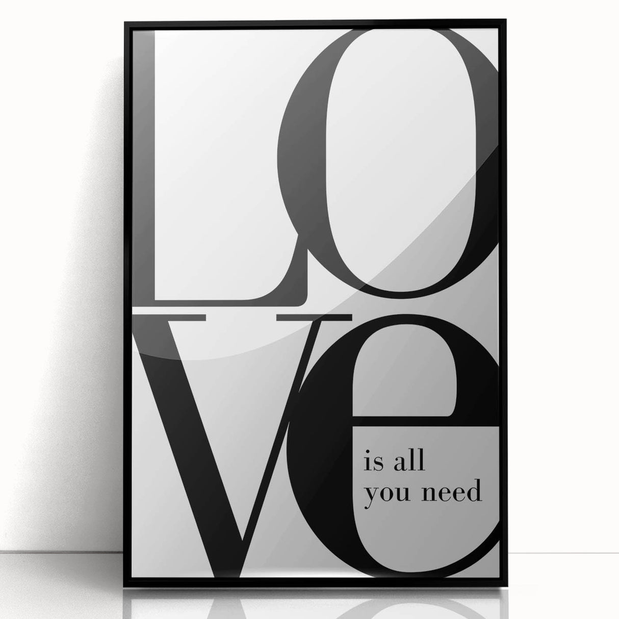 Modern Typography Wall Art - "LOVE" Inspirational Canvas Print