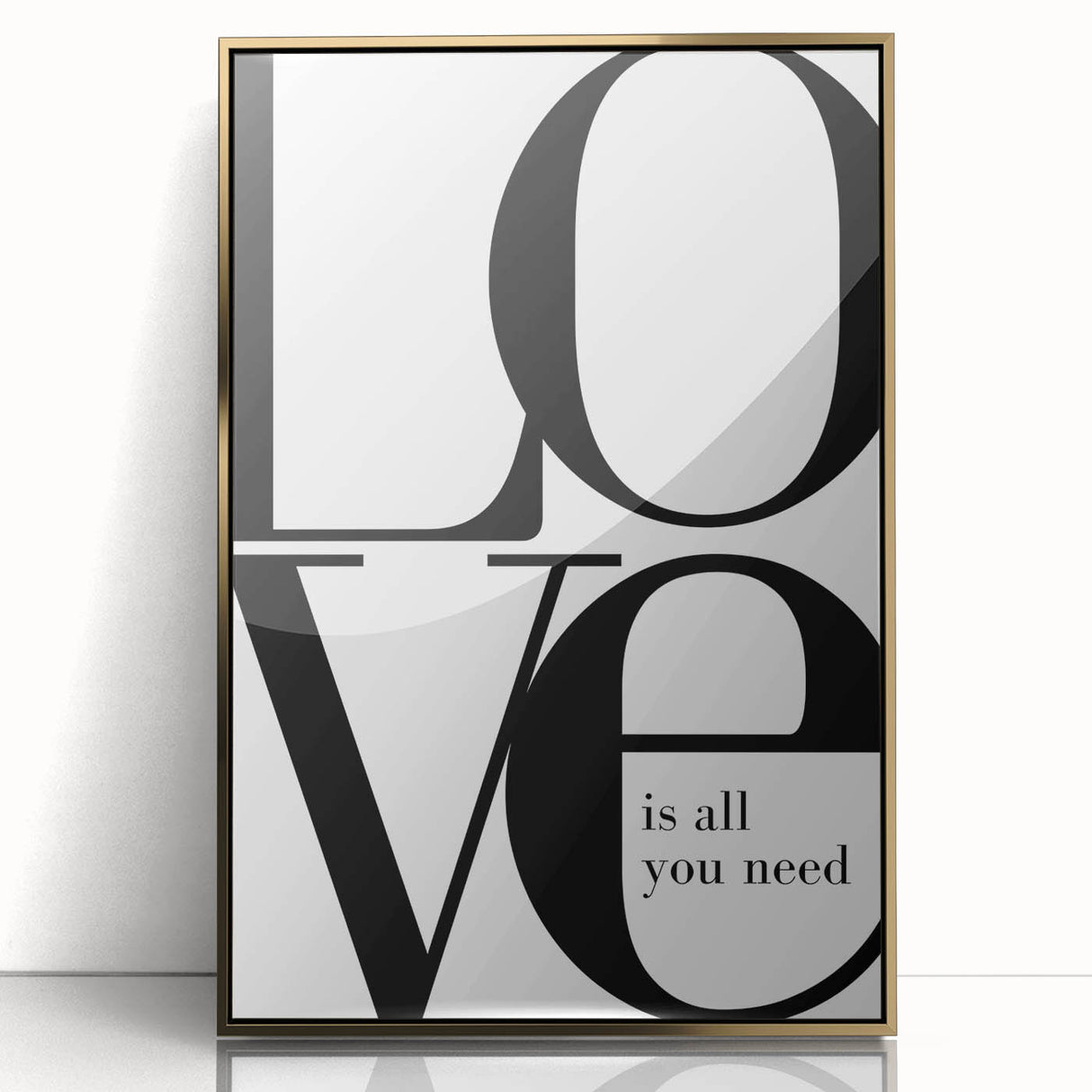 Modern Typography Wall Art - "LOVE" Inspirational Canvas Print