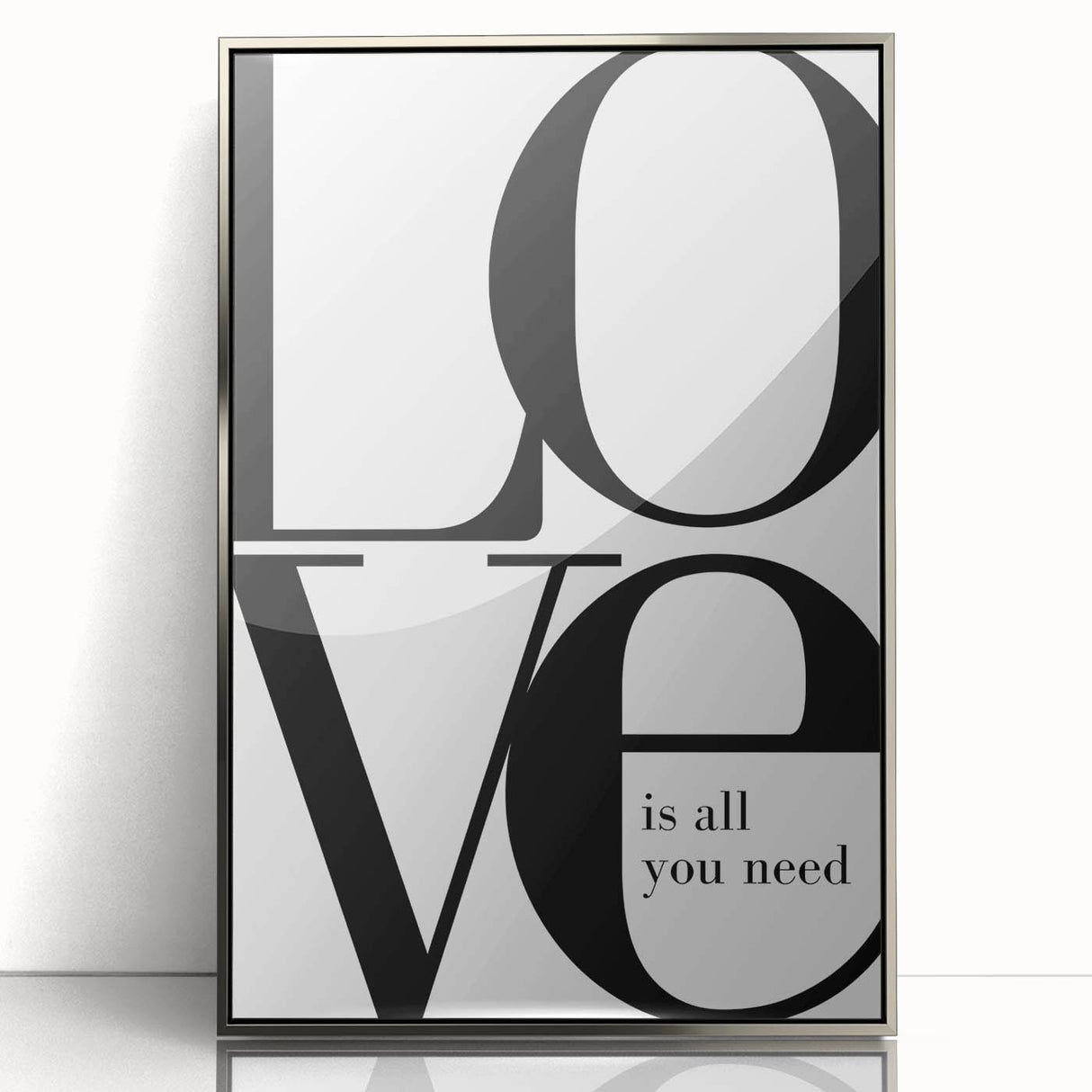 Modern Typography Wall Art - "LOVE" Inspirational Canvas Print