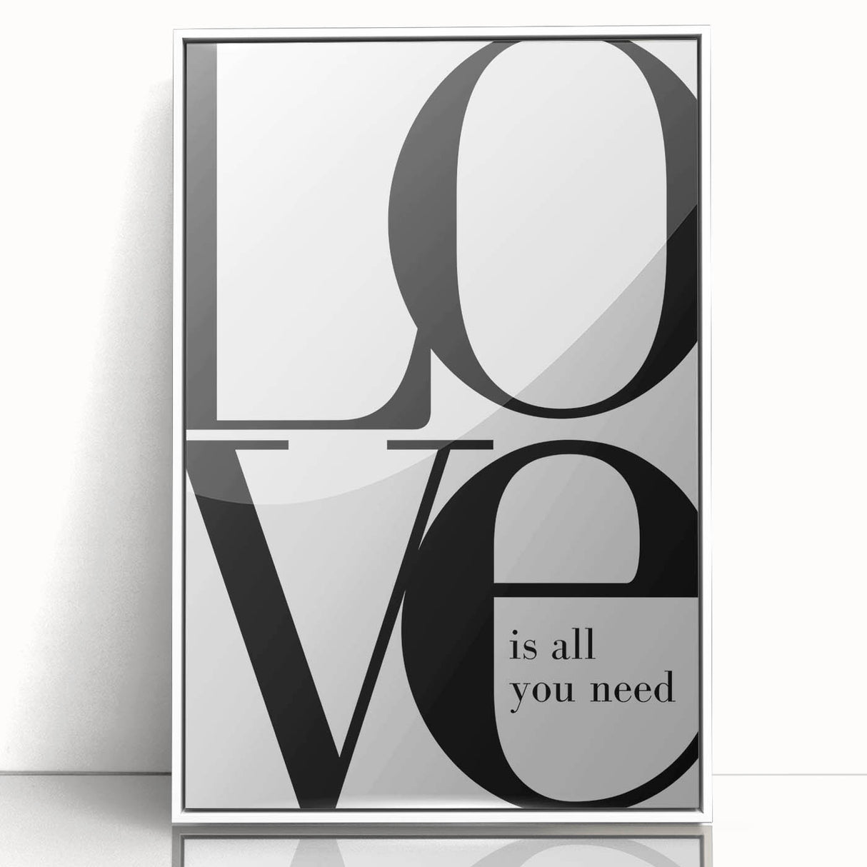 Modern Typography Wall Art - "LOVE" Inspirational Canvas Print