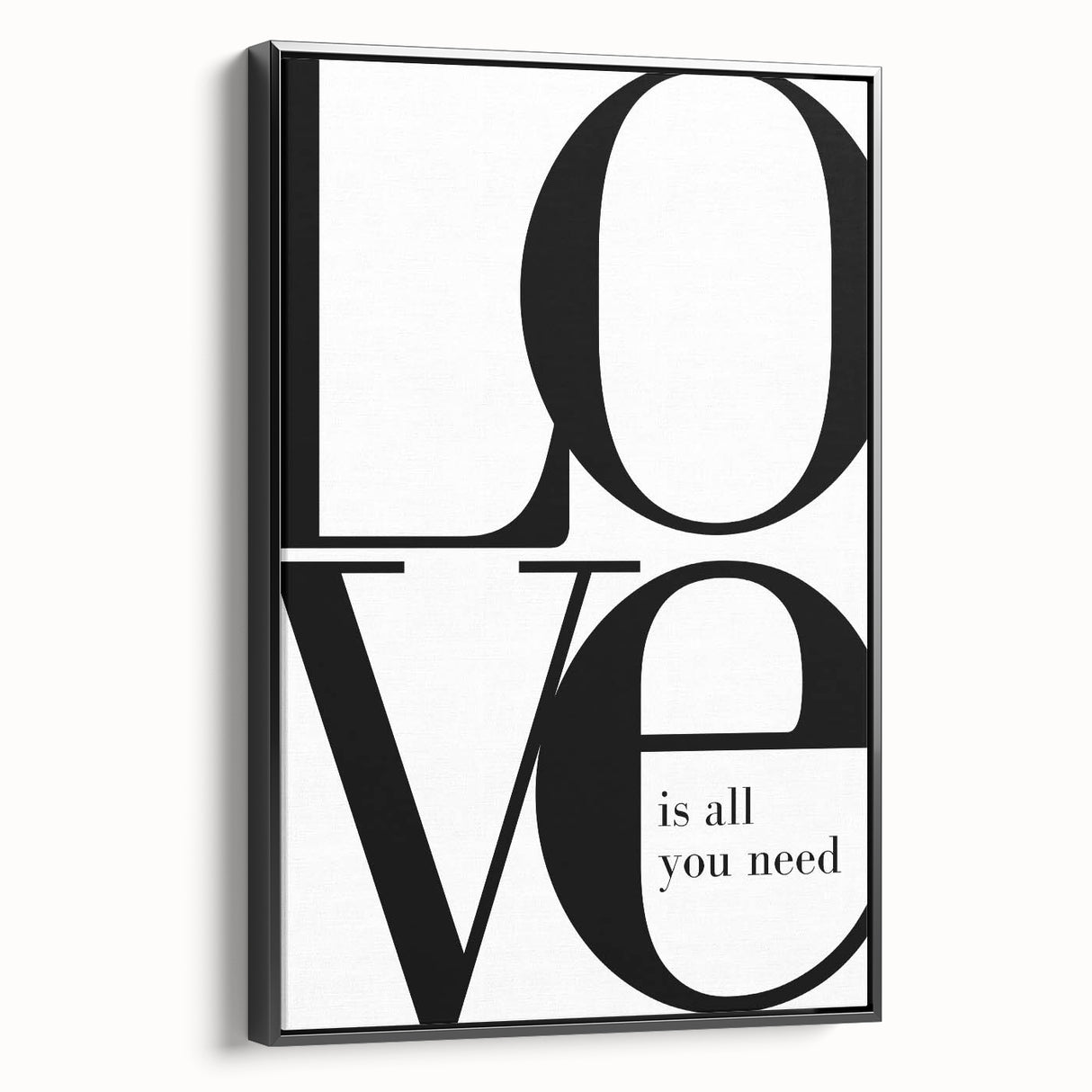 Modern Typography Wall Art - "LOVE" Inspirational Canvas Print