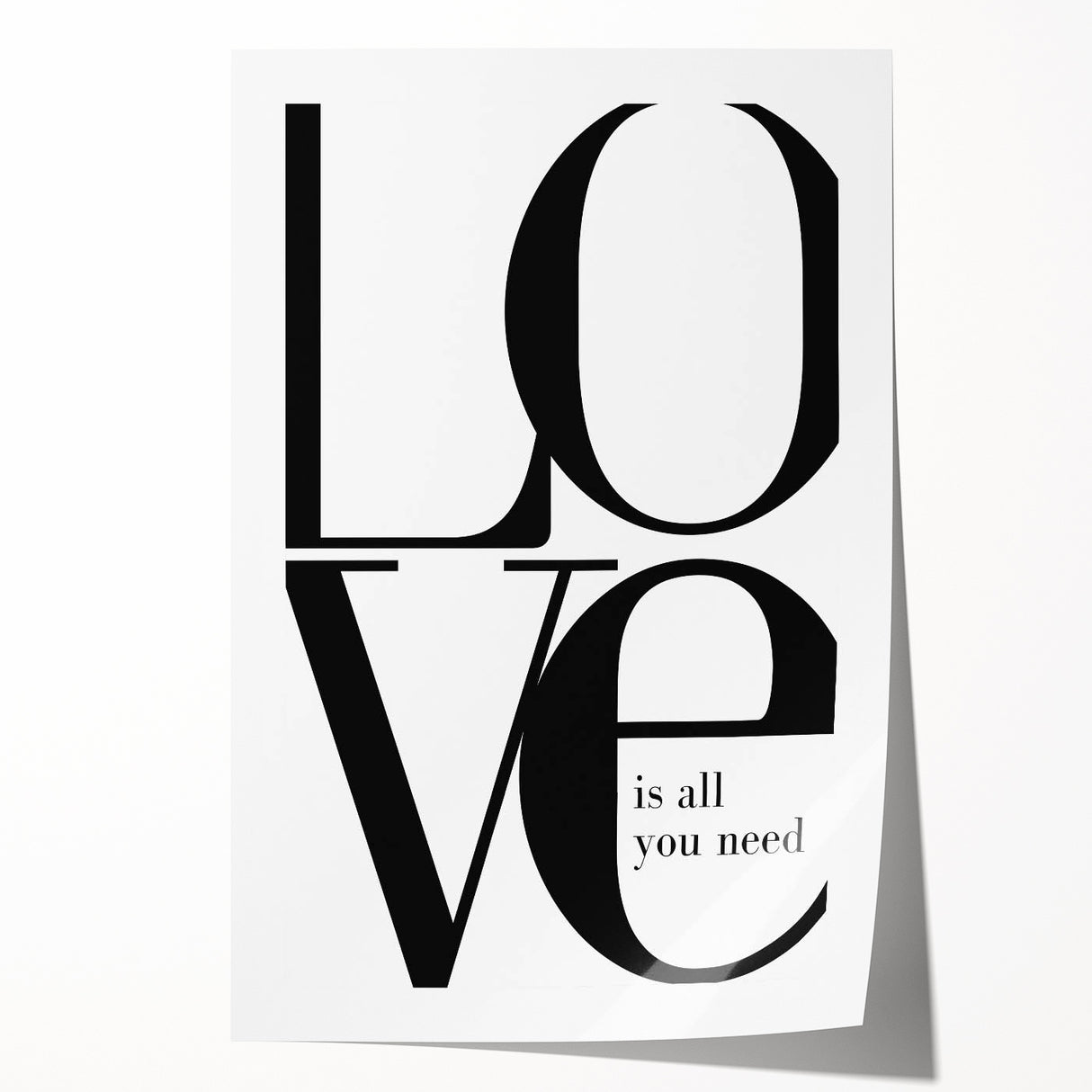 Modern Typography Wall Art - "LOVE" Inspirational Canvas Print